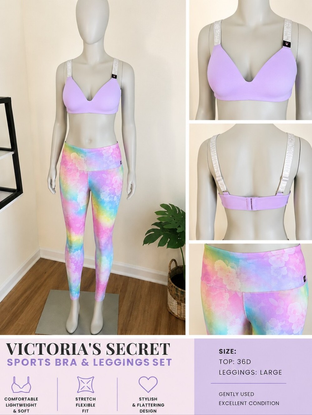 Victoria's Secret Lavender Light-Support Sports Bra
